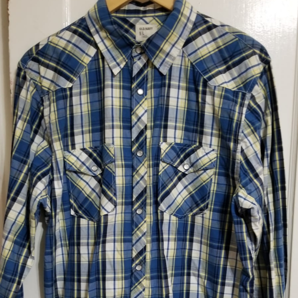Retro Long Sleeve Button Down Shirt